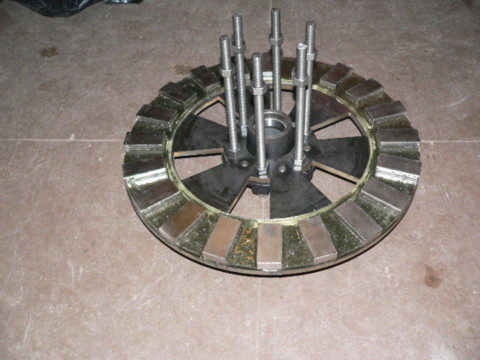 rotor mounted to hub