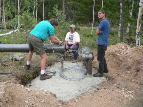 rigging the gin pole