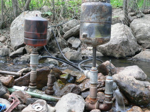 homemade water ram pump