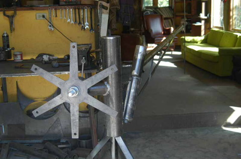 metal work for 17 foot wind turbine finished