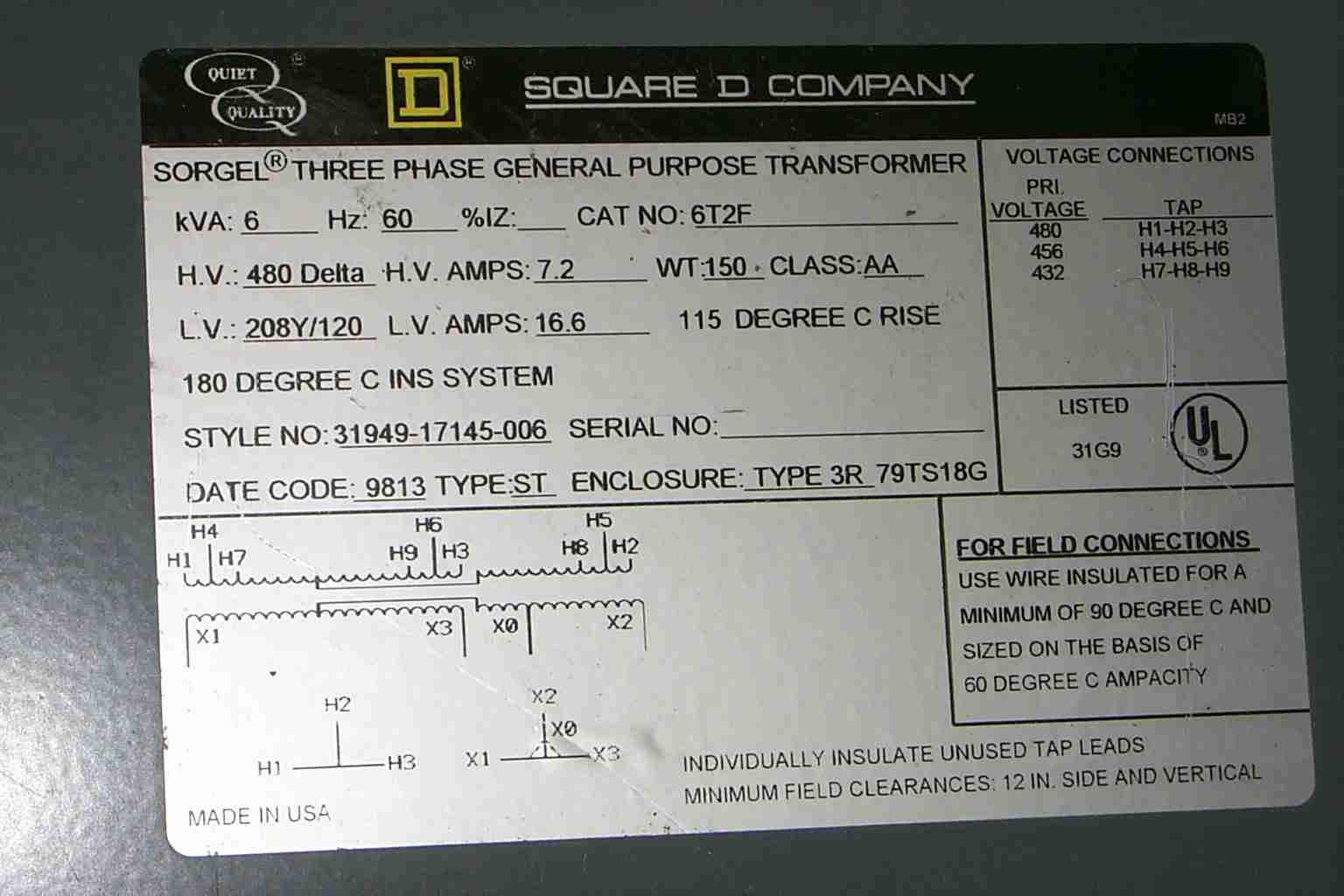 480 Volt Three Phase Wiring Diagram