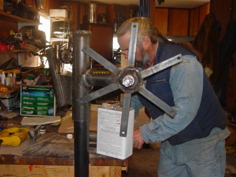 stator brackets welded on