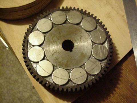  armature with magnets installed 