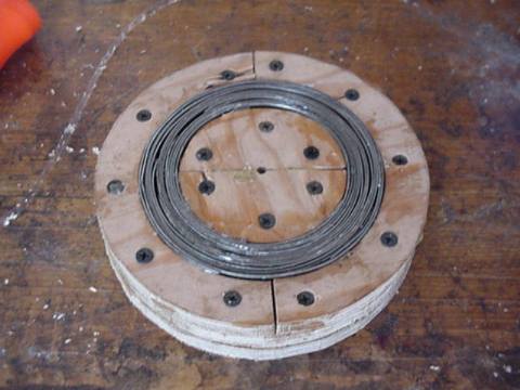  steel laminates glued into stator 
