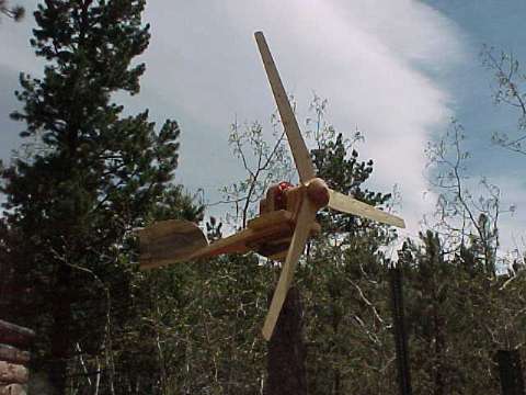 Wooden windmill