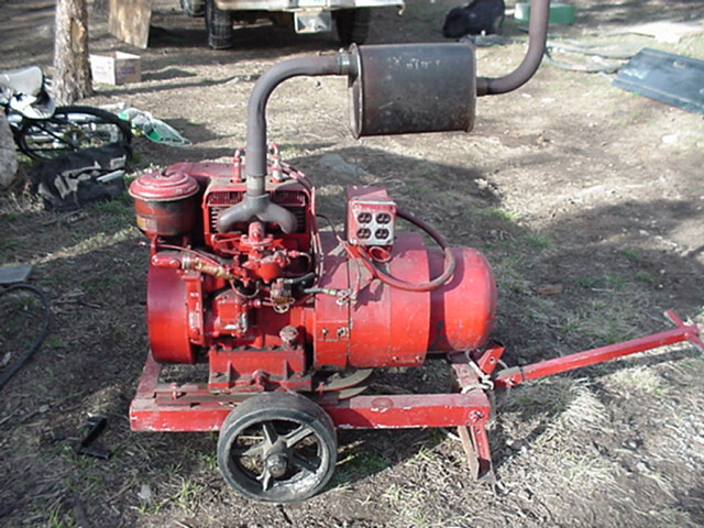 Big Red, DanF's old 2-cylinder wisconsin genny