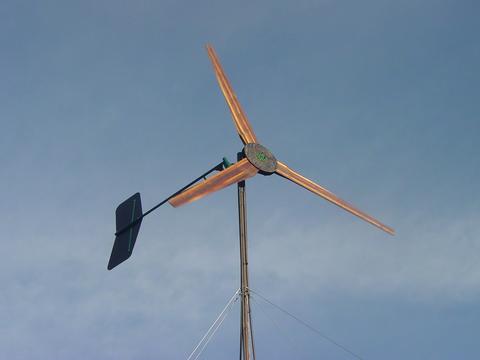 17 foot diameter wind turbine on tower