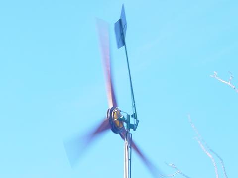 17 foot wind turbine fully furled