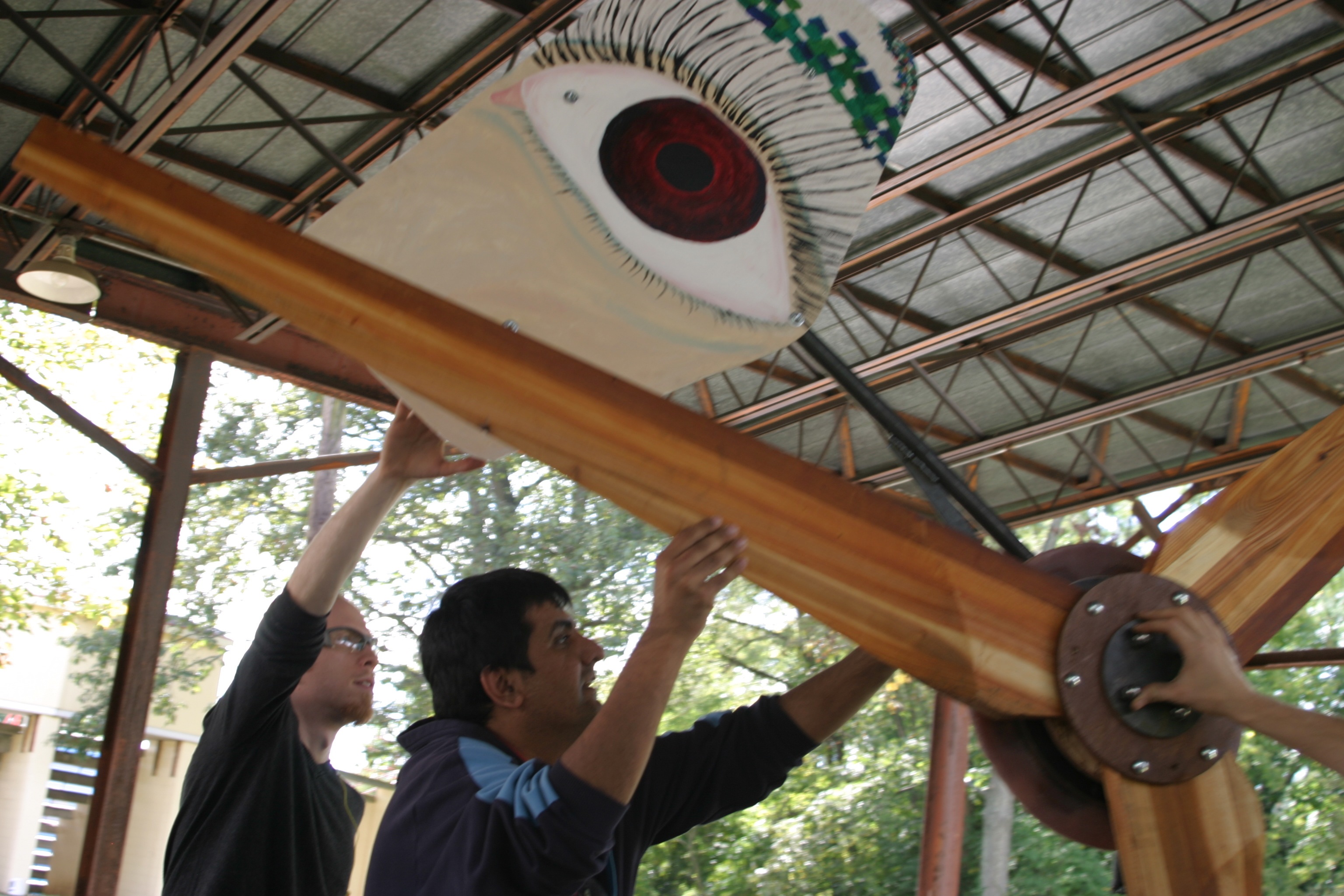 Homebrew wind power class, Antioch College, Yellow Springs, Ohio 2014