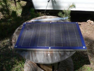 our glass-less, fiberglass embedded solar panel with homebuilt aluminum frame