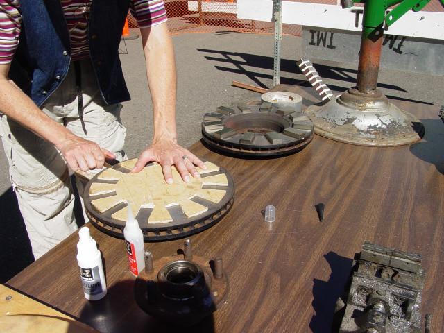 placing the magnets on the rotor