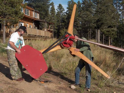 mounting the tail and the blades