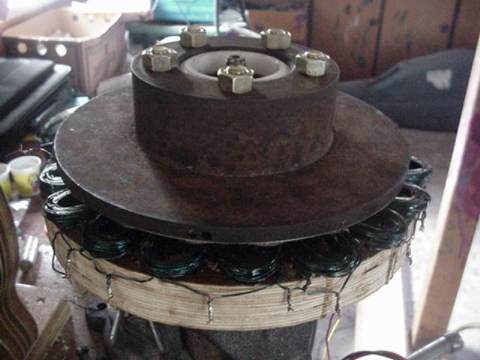 Homemade Volvo Brake Disc PM alternator, 800 watts, $150!