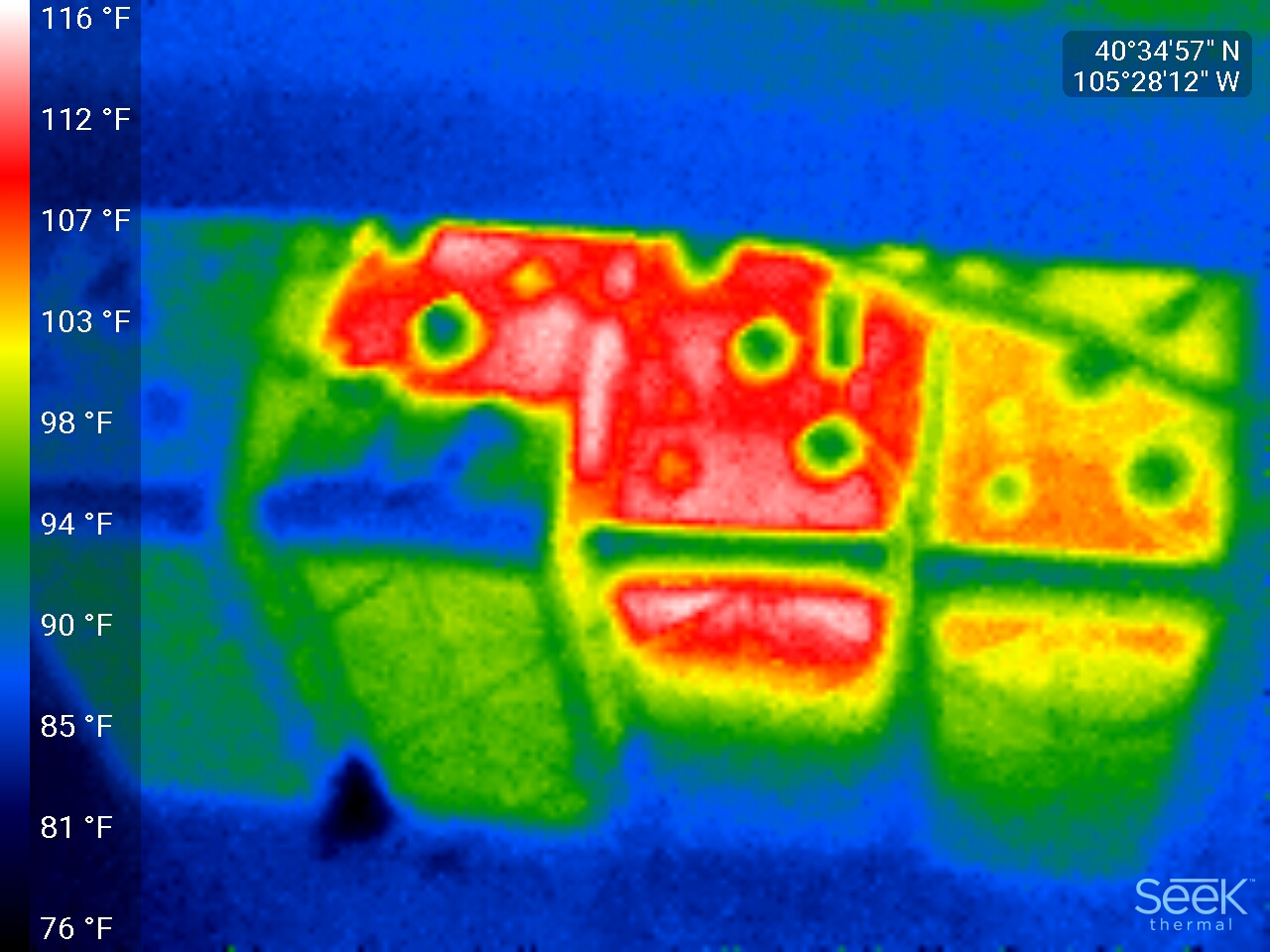 Bad battery thermal image